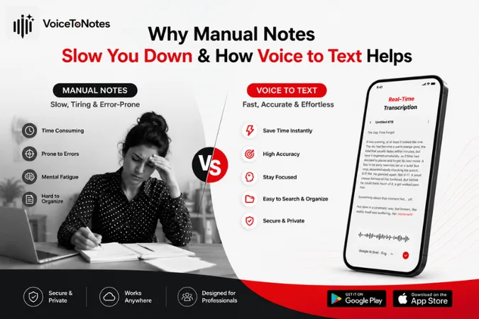 Why Manual Notes Slow You Down & How Voice to Text Helps